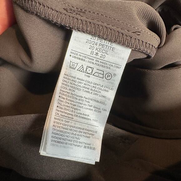 Gap 365 High Rise Trousers Terra Brown 20 Petite - Picture 8 of 13